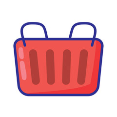 Sticker - shopping basket commercial icon