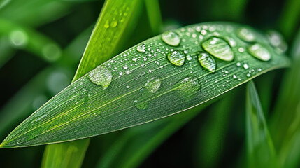 Wall Mural - Beautiful large drop morning dew in nature