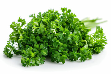 fresh parsley isolated on white background