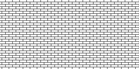 White brick wall background. bricks pattern. seamless brick wall. Subway tile background. Black and white brick wall pattern for kitchen and bathroom. Vector illustration.