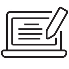 Wall Mural - single copywriting icon in outline style