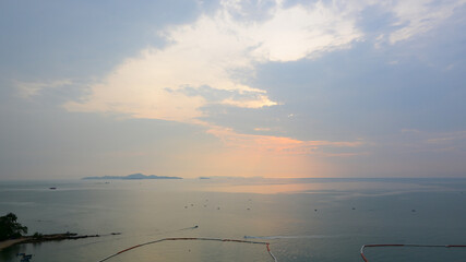 Wall Mural - beautiful view of sea and sky in the morning, natural background
