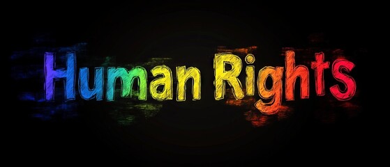 Human Rights Day concept. Background with text Human Right