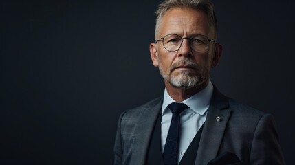 Wall Mural - Portrait of a Confident Man in Suit