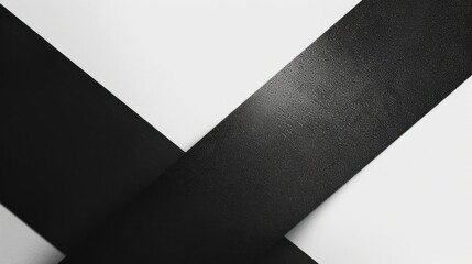 Poster - Abstract Black and White Ribbon