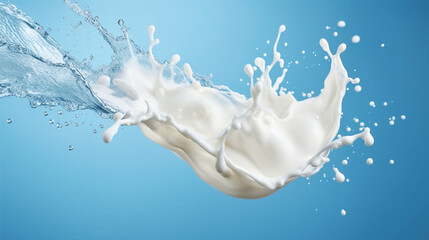 milk splash isolated on white background