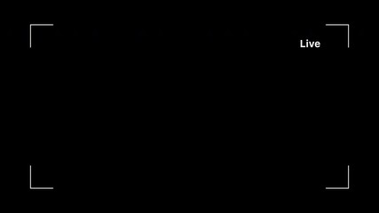 Live video frame layout viewfinder. Black background overlay.