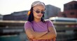 © CineLens2024/peopleimages.com - Fashion, sunglasses and portrait of woman in city with casual outfit, designer clothes and streetwear. Crossed arms, urban town and person with style for confidence, pride and attitude on weekend