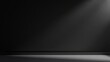 © hassan - Plain solid black color background with empty space for studio room backdrop, display ad, or website template