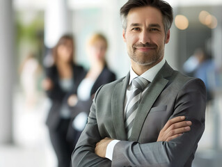 portrait of a smiling business team