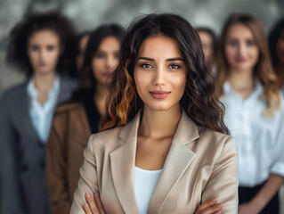 portrait of a smiling business team