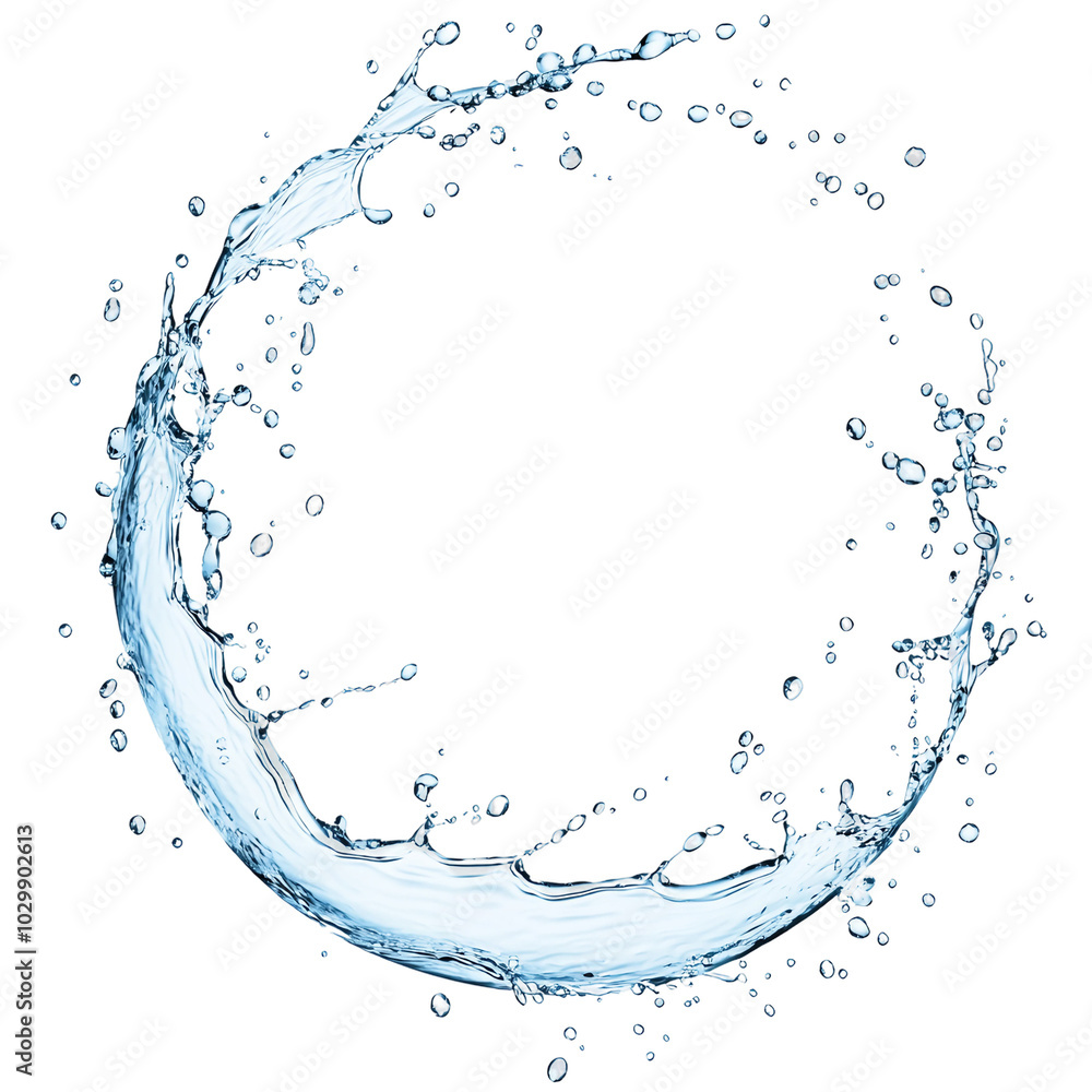 Dynamic Water Splash Creating a Circular Motion for Refreshing Visuals ...