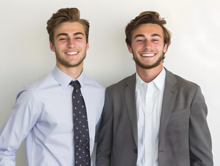 Wall Mural - portrait of two businessmen