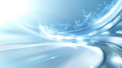 Poster - a high-tech light blue background with circuit-like designs, perfect for digital marketing, tech pre