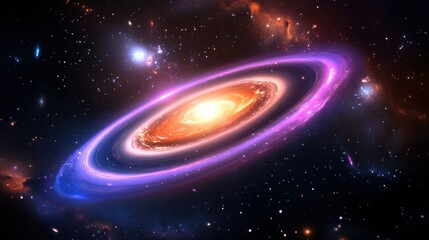 Wall Mural - bold galaxy background with intense colors and swirling patterns of stardust, perfect for sci-fi vis