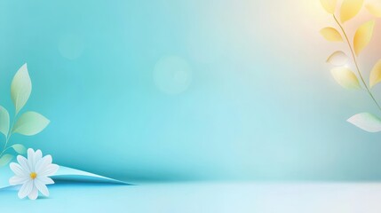Wall Mural - elegant soft light blue background with smooth gradients, perfect for creating calming and modern de