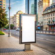 © graphicverry - Billboard blank on a highway for advertisement, spring sunny day