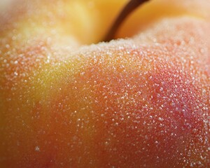 Wall Mural - Close-up of a ripe, juicy apple with a textured skin and a hint of red.