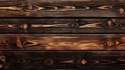 Dark Brown Wooden Plank Background Texture for Rustic Design Abstract Gradient Background with Copy Space