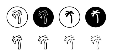 Fototapete - Palm tree icon Outline vector for web ui