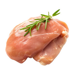 Raw Chicken Breast with Rosemary Sprig