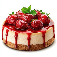 Strawberry Cheesecake Isolated