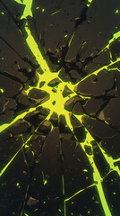 Wall Mural - green lightning cartoon, thunder and storm, lightning strike flash effect background