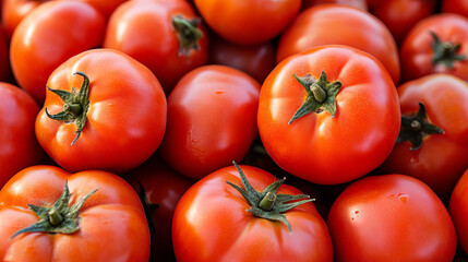 Freshly Picked Red Tomatoes in Vibrant Display