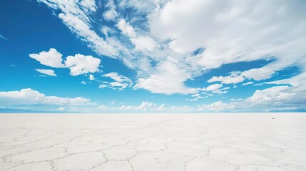 Blue Sky White Ground Background - a serene and beautiful visual. The combination of blue sky and white ground creates a peaceful and charming scene