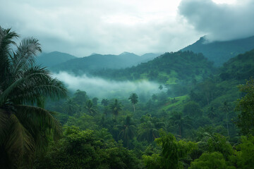 wallpaper of a tropical rainforest nature background