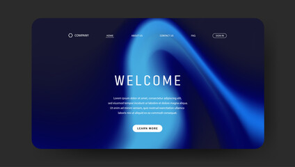 futuristic landing page background with gradient mesh, Website UI design