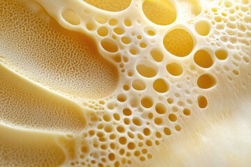 Poster - Close-up of a Honeycomb with Light Reflecting Off the Surface