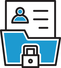 Poster - Privacy Data Folder and Security Icon
