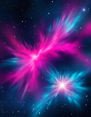 Wall Mural - Beautiful purple blue space background. Sci-fi cosmic wallpaper.