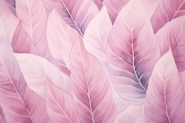 Wall Mural - Background pink tropical leaves backgrounds pattern texture.