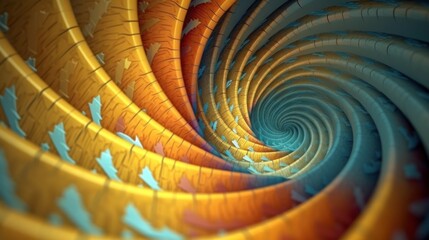 Abstract Spiral with Wooden Texture