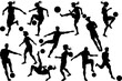 © Christos Georghiou - Soccer football player male and female silhouette men and women set