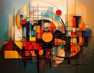 Abstract background with geometric shapes