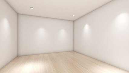 Wall Mural - the white interior structure shows the structure and the corridor area.,3d rendering