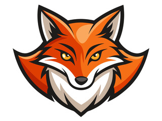 Wall Mural - A Fox head mascot logo vector illustration.
