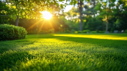Wall Mural - sunlit park oasis