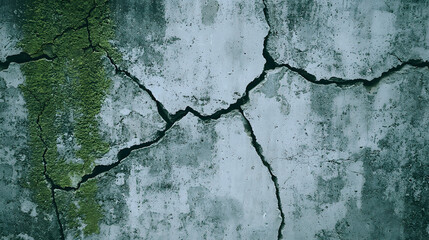 Cracked Concrete Wall Texture A Study in Urban Decay and Natural Elements