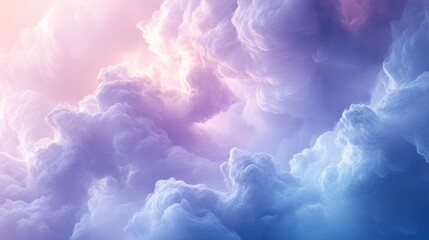 Canvas Print - Dreamy Cloudscape in Pastel Hues