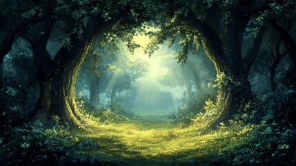 Wall Mural - Enchanted Forest Clearing