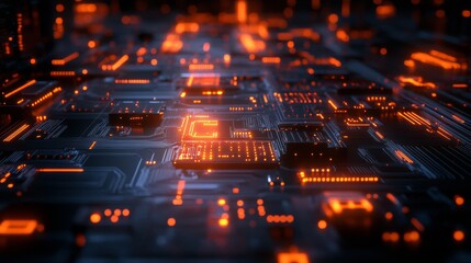 Poster - Futuristic Circuit Board Technology