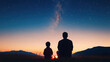 © CQSP - Serene Camping Night with Parent and Child Under Stars