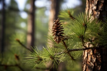 Wall Mural - Pine plant tree.