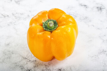 Orange ripe Bulgarian bell pepper