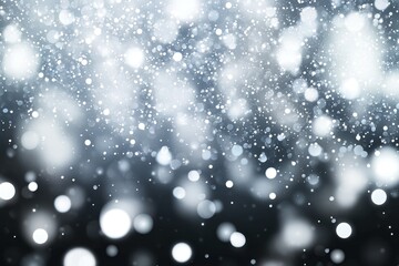 Wall Mural - The flakes of snow falling on a black background, isolated by a flying rain effect to create a composition of snowflakes and rain droplets