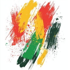 Sticker - On a plain white background, colorful paint brushes are displayed